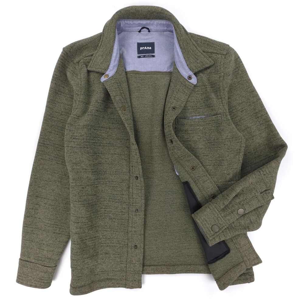Prana Olive Green Lightweight Shirt Jacket